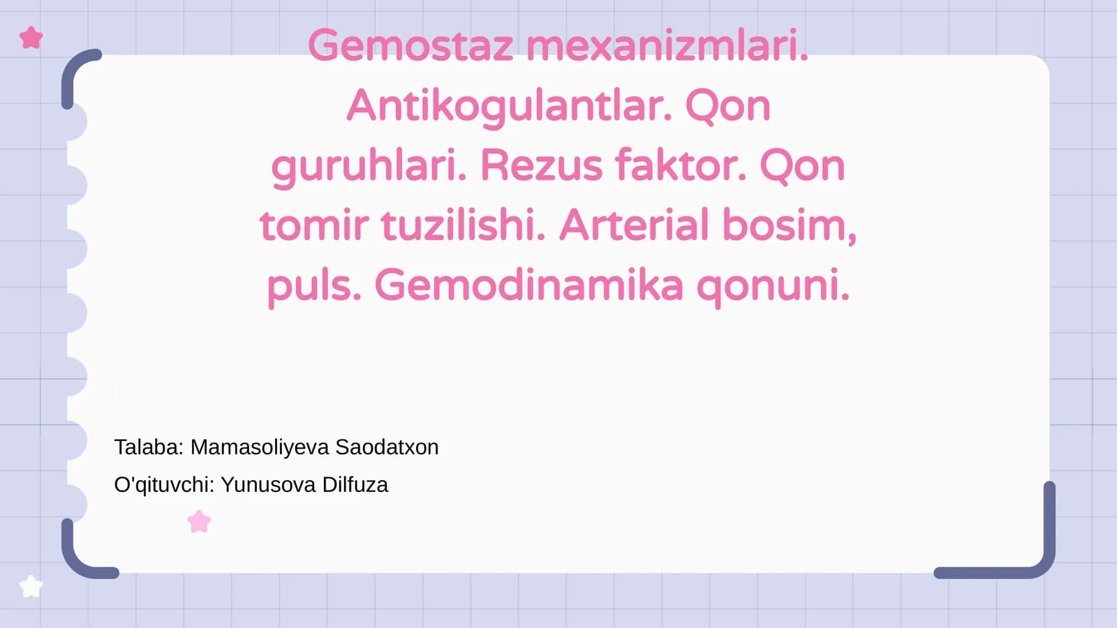 Gemostaz mexanizmlari