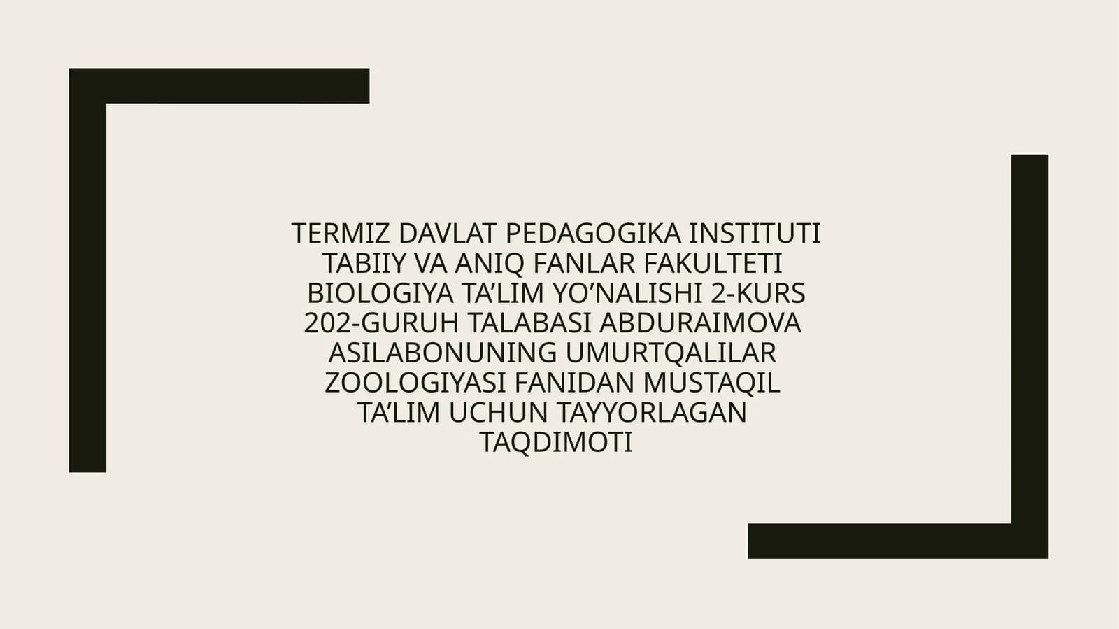 Baliqlarning Tuzilishi, Xilma-xilligi va Ekologiyasi