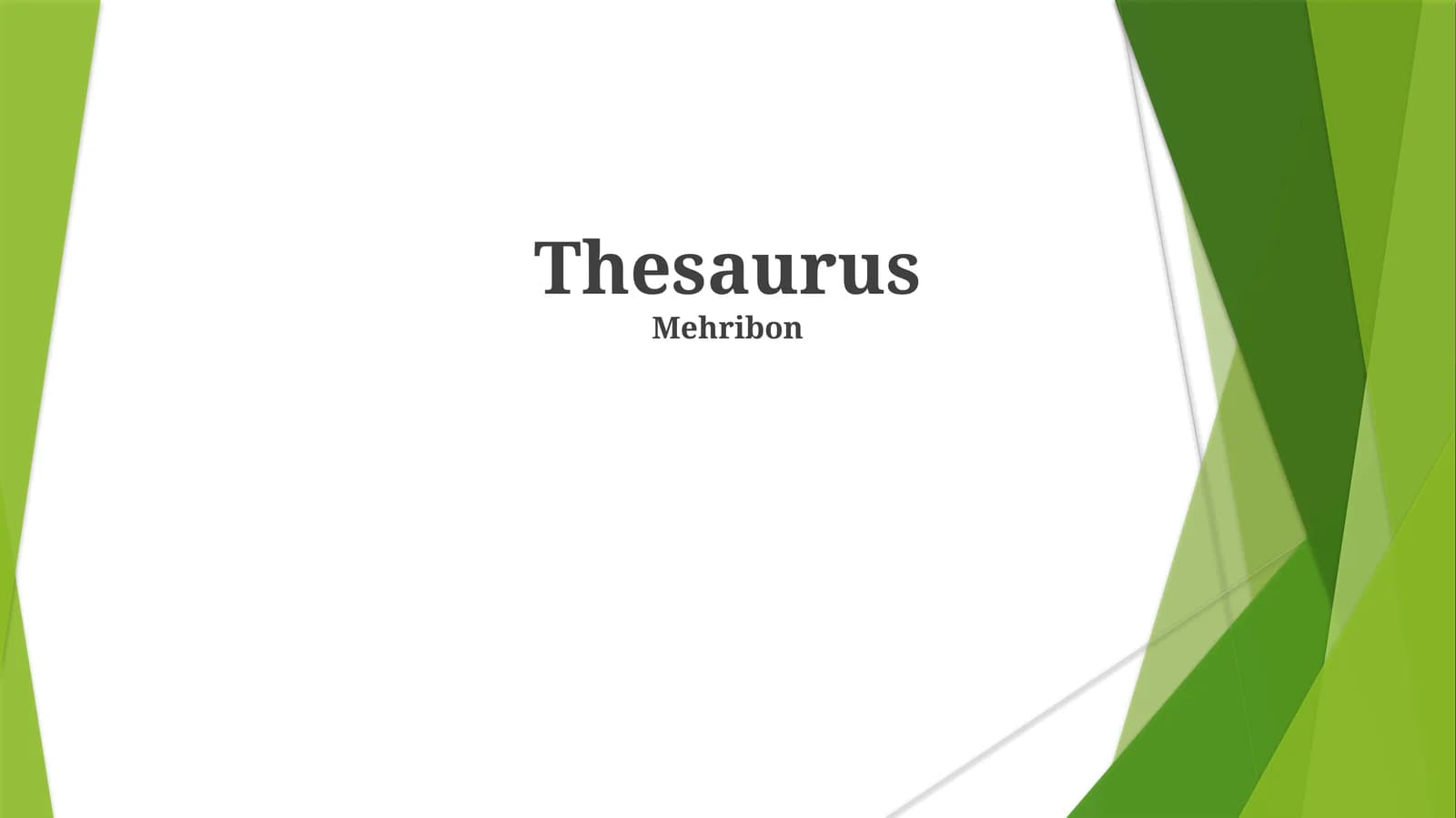 Thesaurus
