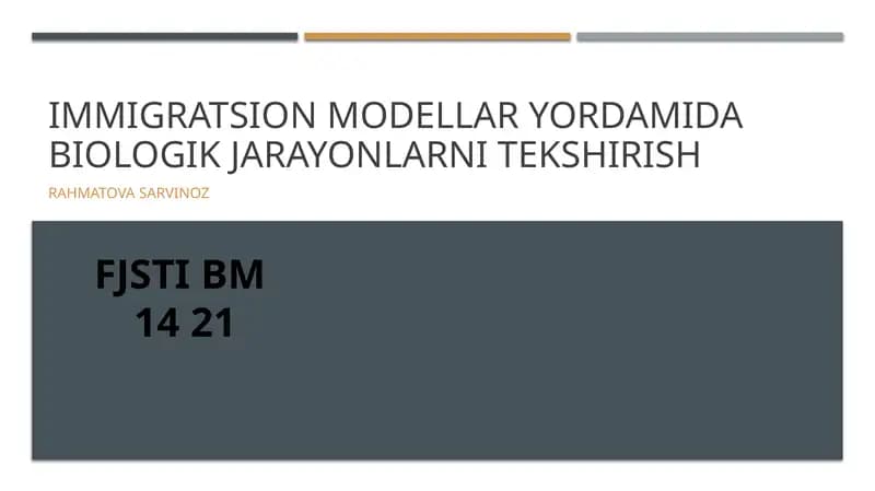 Biologik jarayonlarni statistik analiz qilish