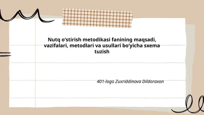 Nutq oʻstirish metodikasi
