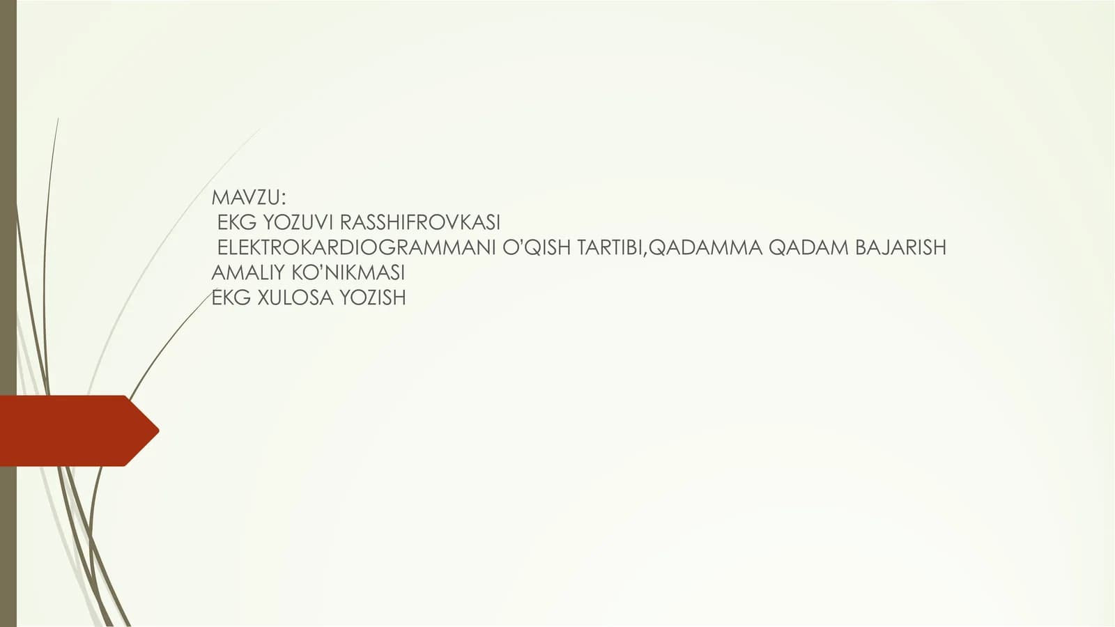 EKG YOZUVI RASSHIFROVKASI