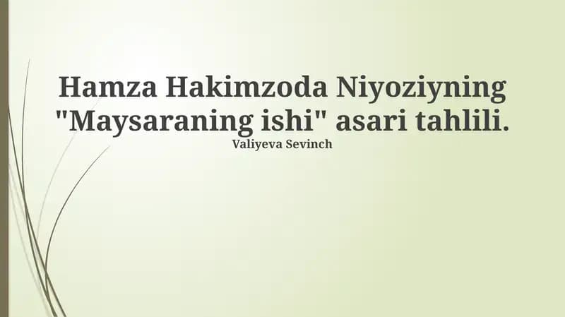 Maysaraning ishi