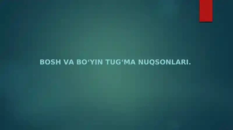 Bosh va boʻyin tugʻma nuqsonlari