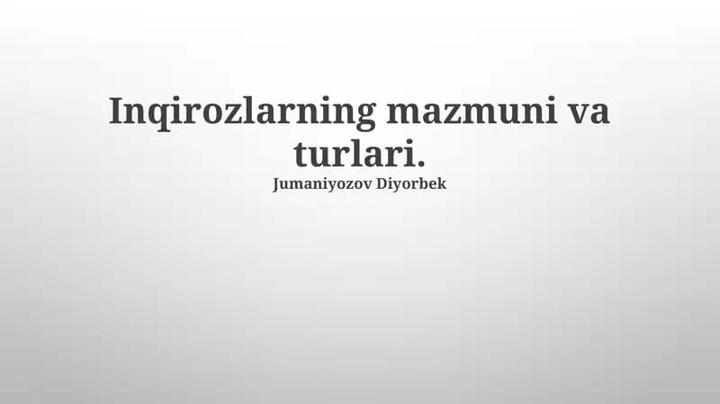 Ijtimoiy Inqirozlar