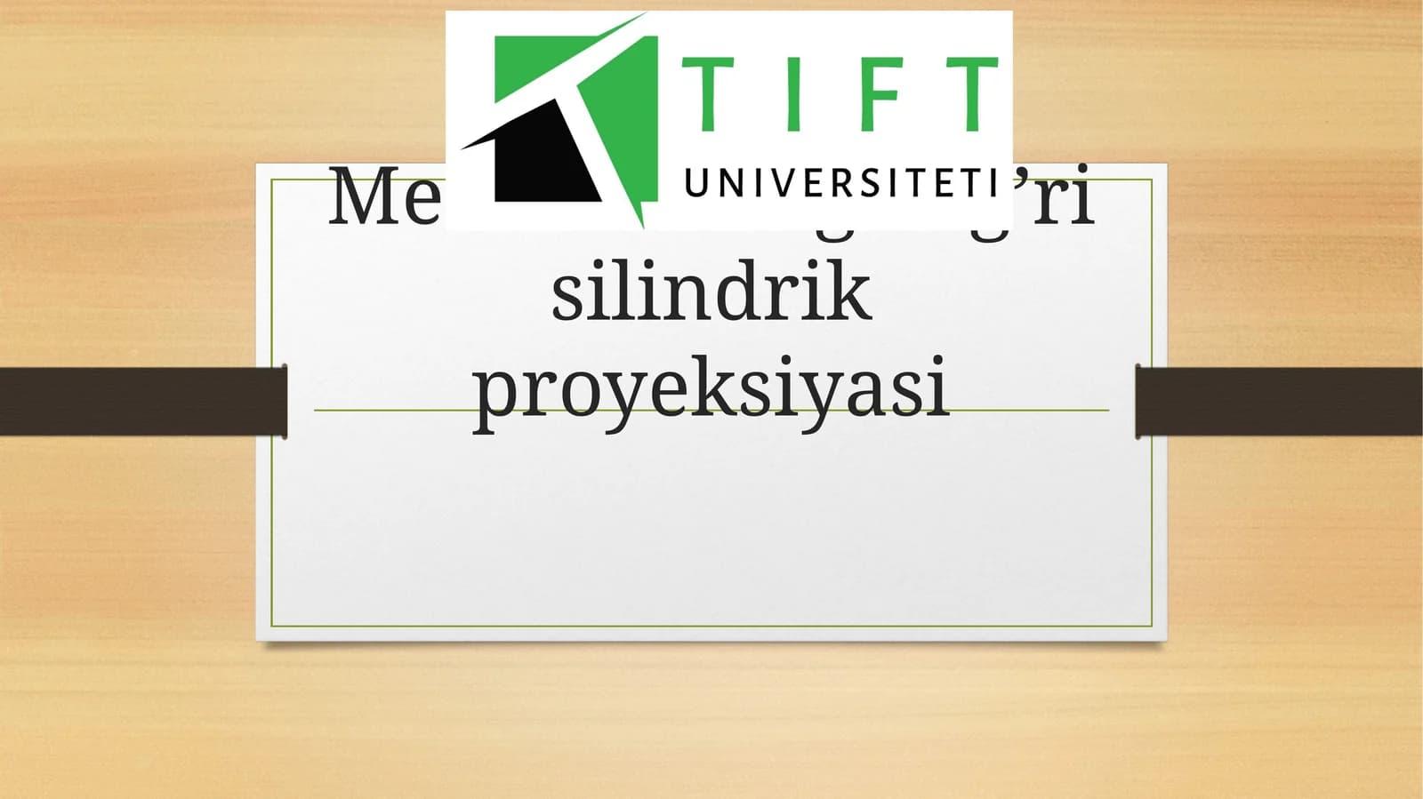 Merkatorning to’g’ri silindrik proyeksiyasi