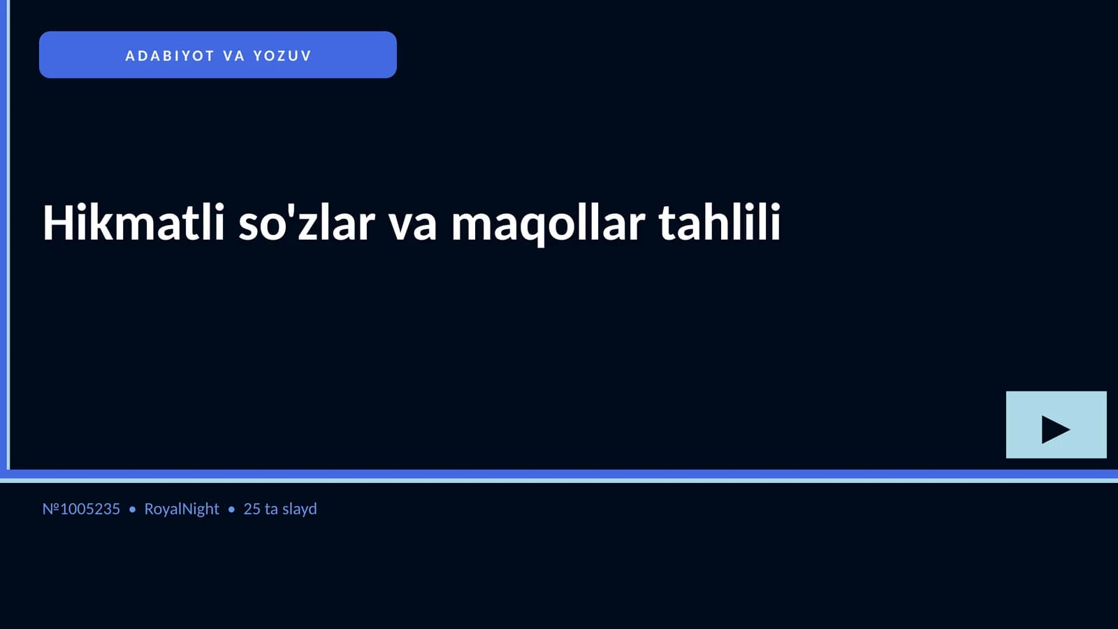 Hikmatli so'zlar va maqollar tahlili