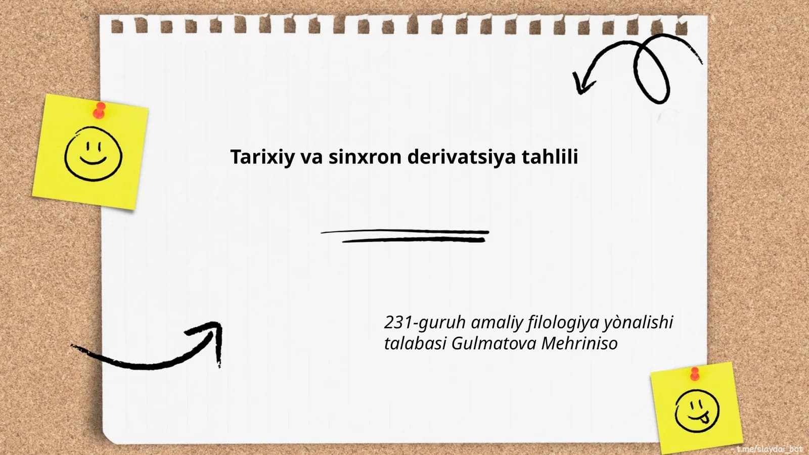 Tarixiy va sinxron derivatsiya tahlili