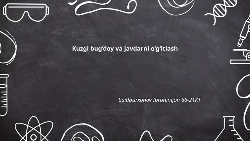 Kuzgi bug‘doy va javdarni o‘g‘itlash