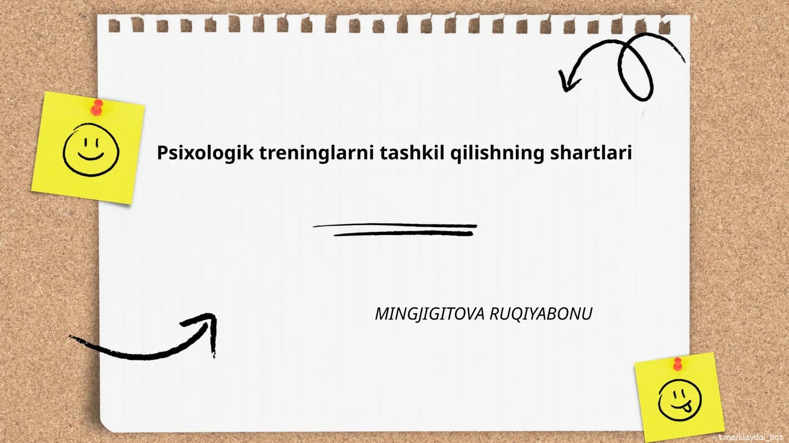 Psixologik treninglarni tashkil qilishning shartlari