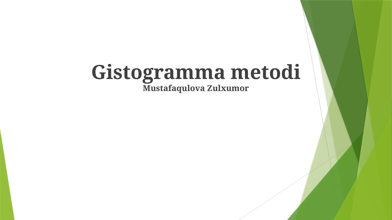 Gistogramma metodi