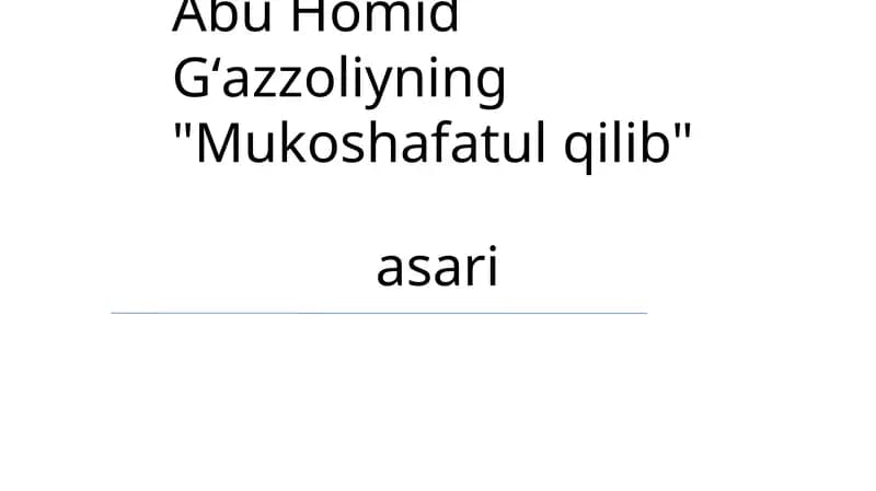 Mukashafat al-Qulub
