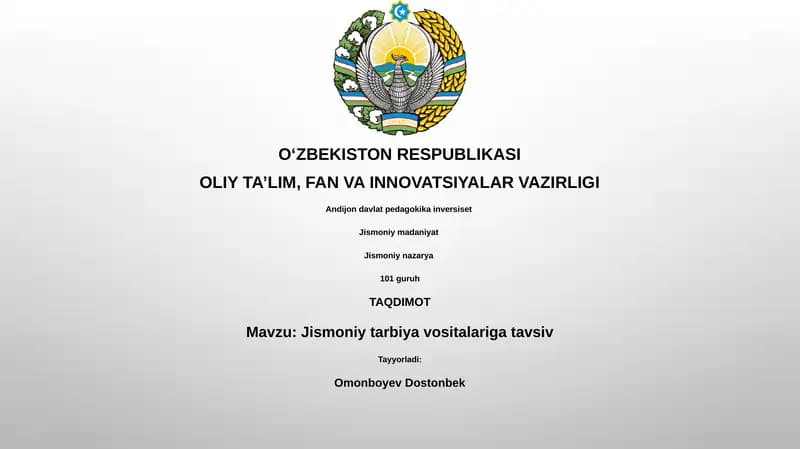 Jismoniy tarbiya vositalari