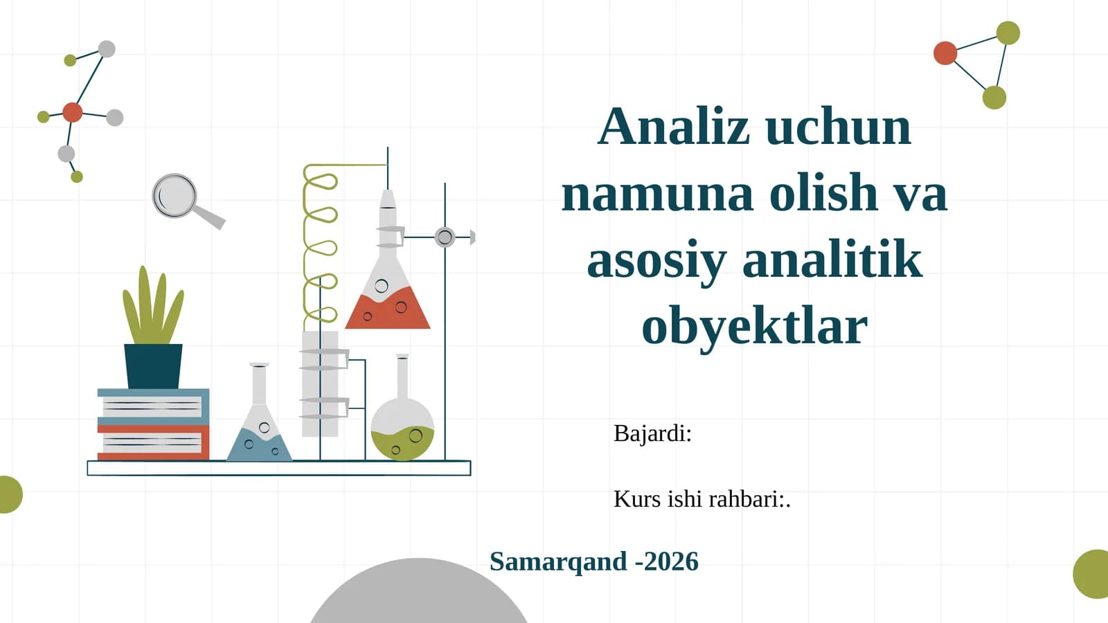 Namuna olash va asosiy analitik obyektlar