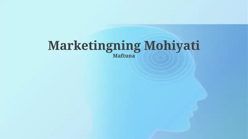 Marketingning Mohiyati