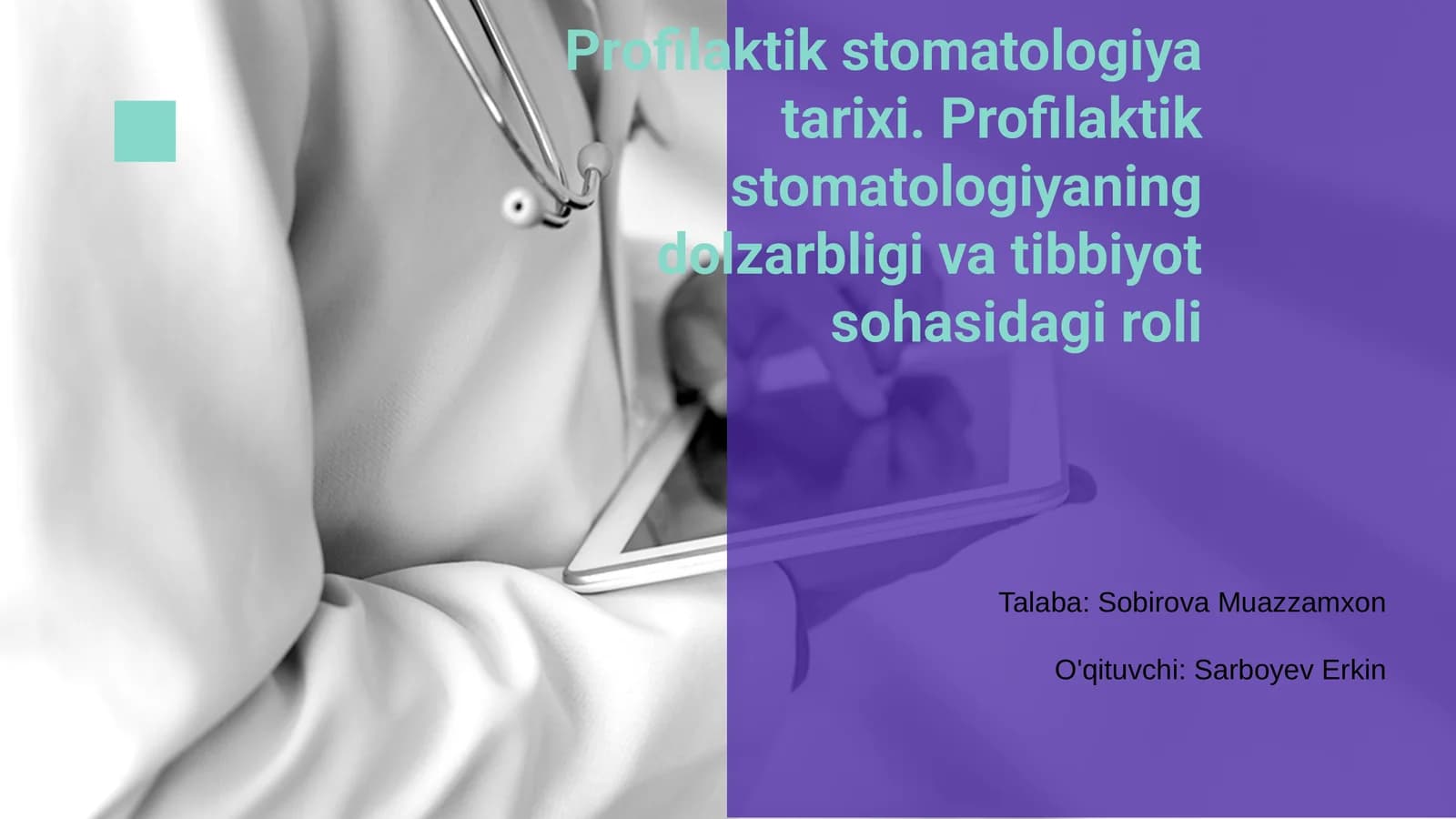 Profilaktik stomatologiya tarixi