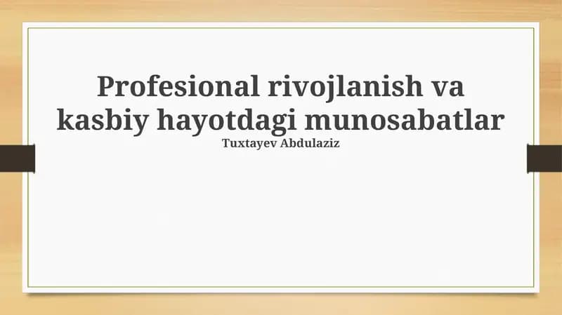 Kirish mavzuning 101 asoslarini ochib beradi