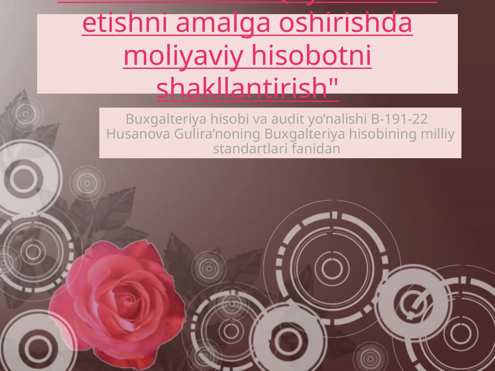 23-sonli BHMS "Qayta tashkil etishni amalga oshirishda moliyaviy hisobotni shakllantirish"