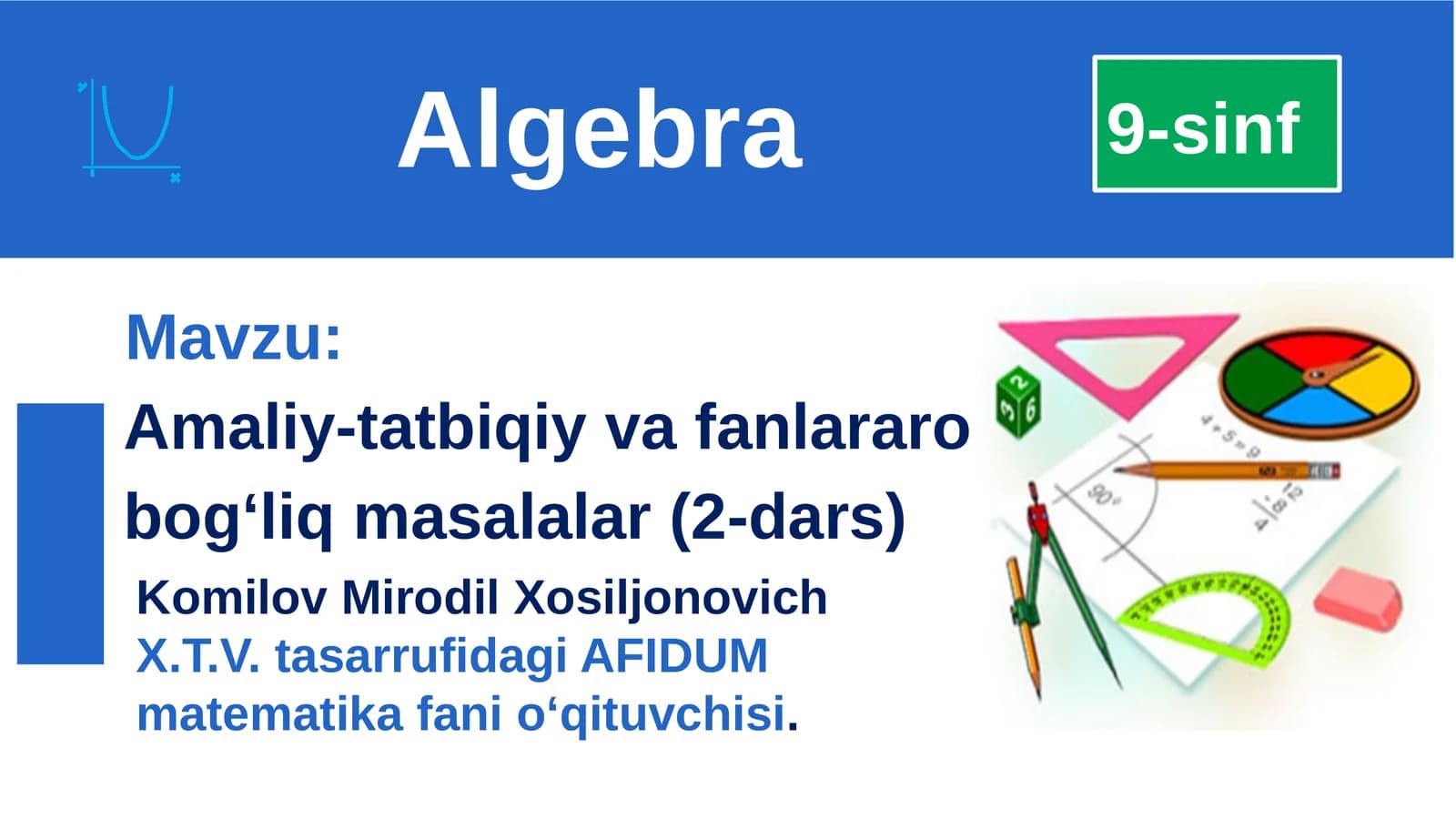 Algebra misollar