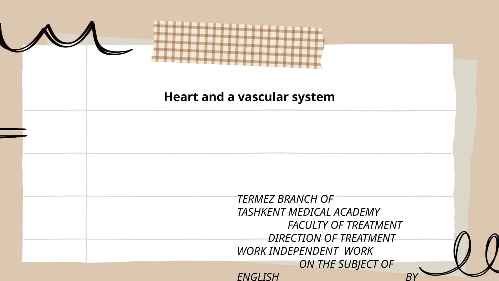 Heart and vascular system