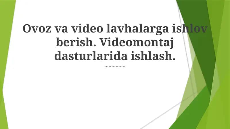 Videomontaj dasturlari