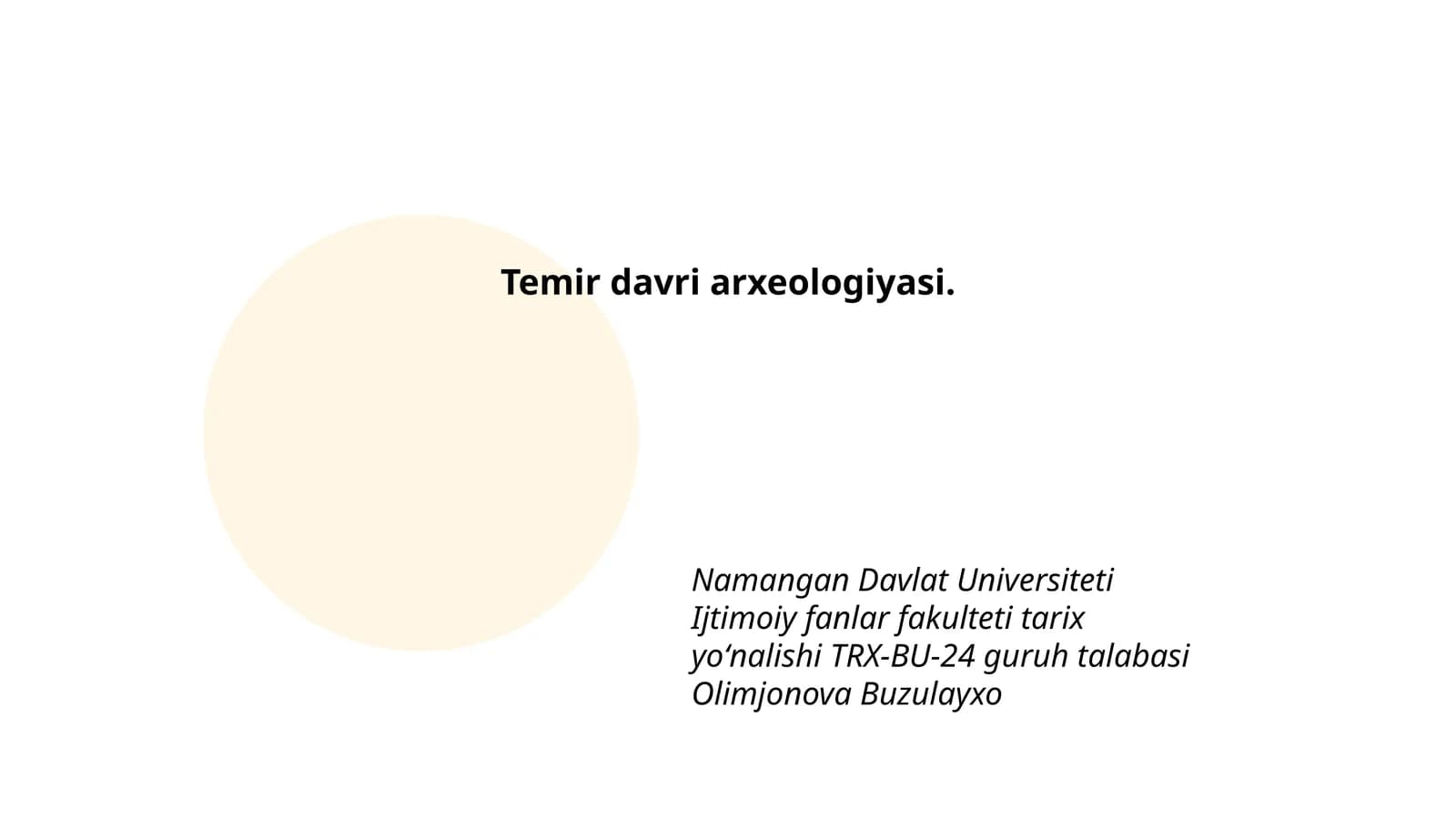 Temir Davri Arxeologiyasi