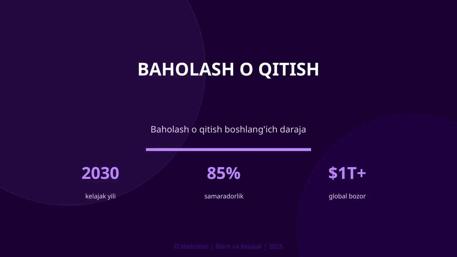 Baholash o qitish