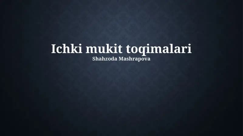 Orbita ichki mushak-skelet to‘qimalari