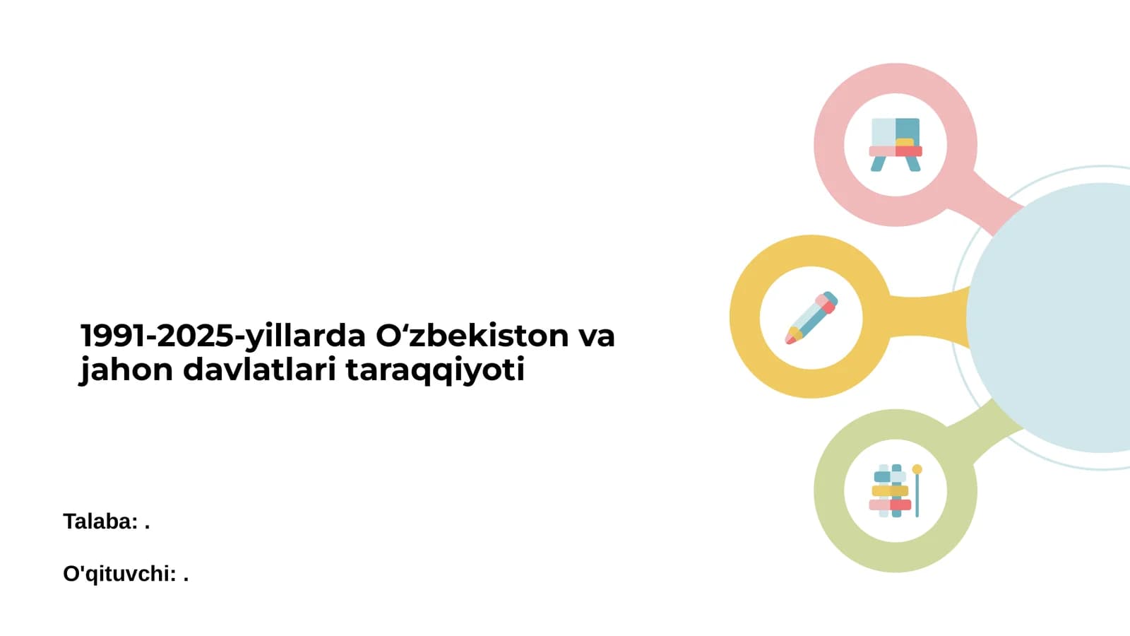Oʻzbekiston va jahon davlatlari taraqqiyoti