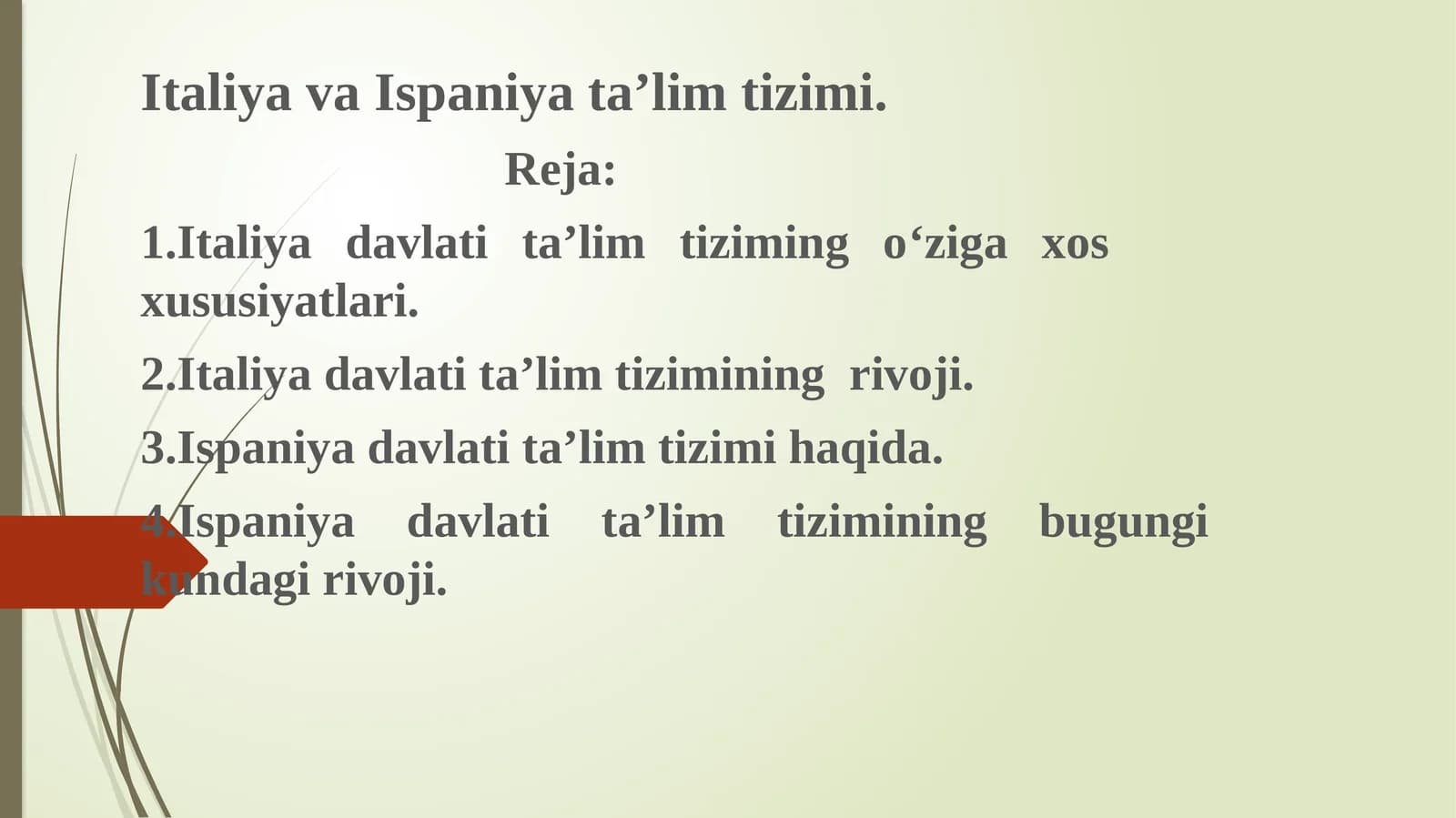 İtaliya va İspaniya ta’lim tizimi