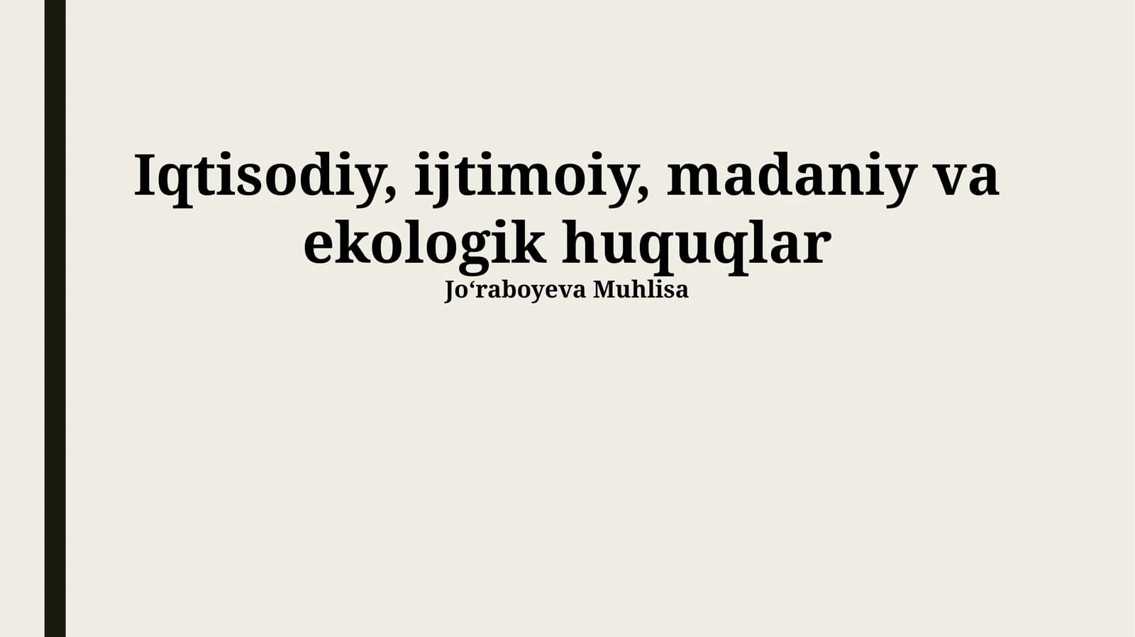 Iqtisodiy, ijtimoiy, madaniy va ekologik huquqlar