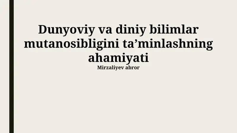 Sekulyar bilim: Ta’rifi va mohiyati