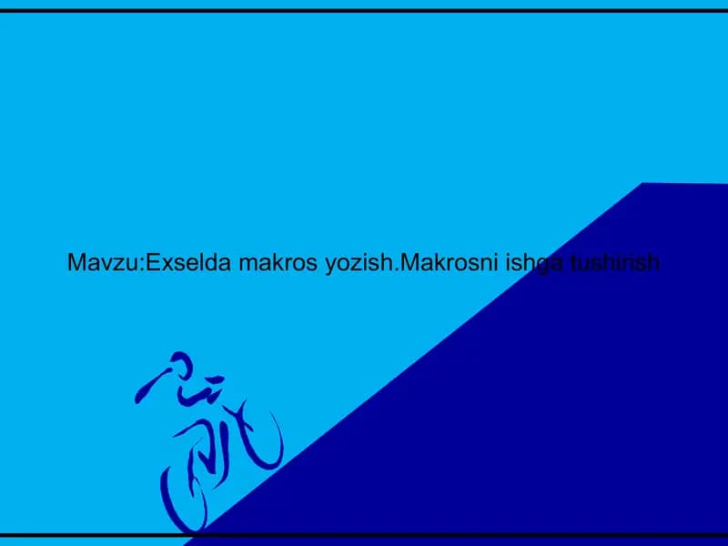 Makros yozish va ishga tushirish