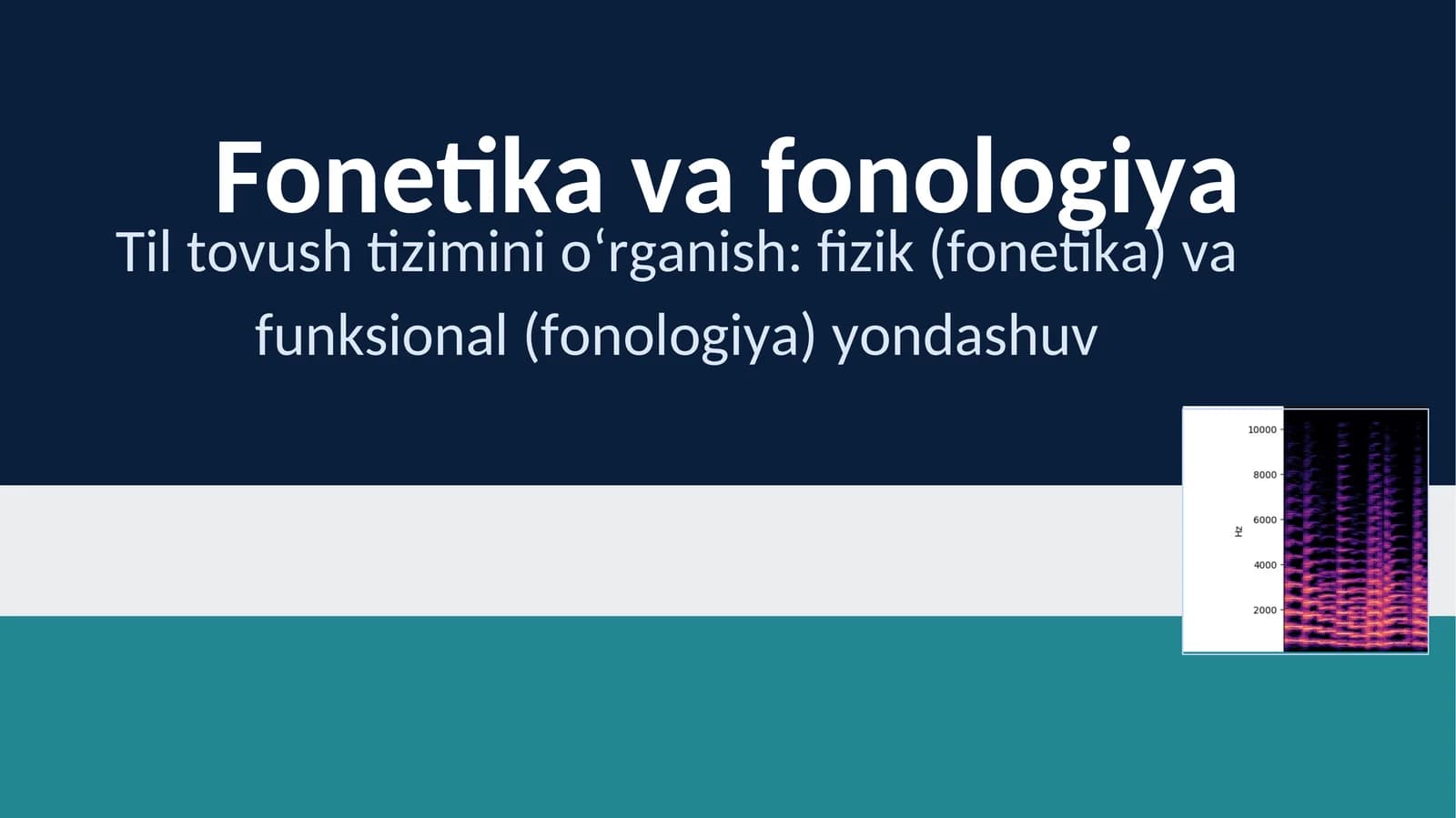 Fonetika va fonologiya