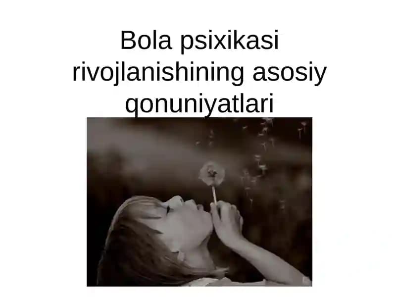 Kichik maktabgacha yoshdagi bolalarning psixologik hususiyatlari