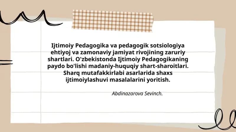 Ijtimoiy Pedagogika va pedagogik sotsiologiya