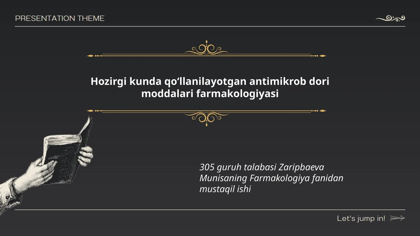 Hozirgi kunda qoʻllanilayotgan antimikrob dori moddalari farmakologiyasi