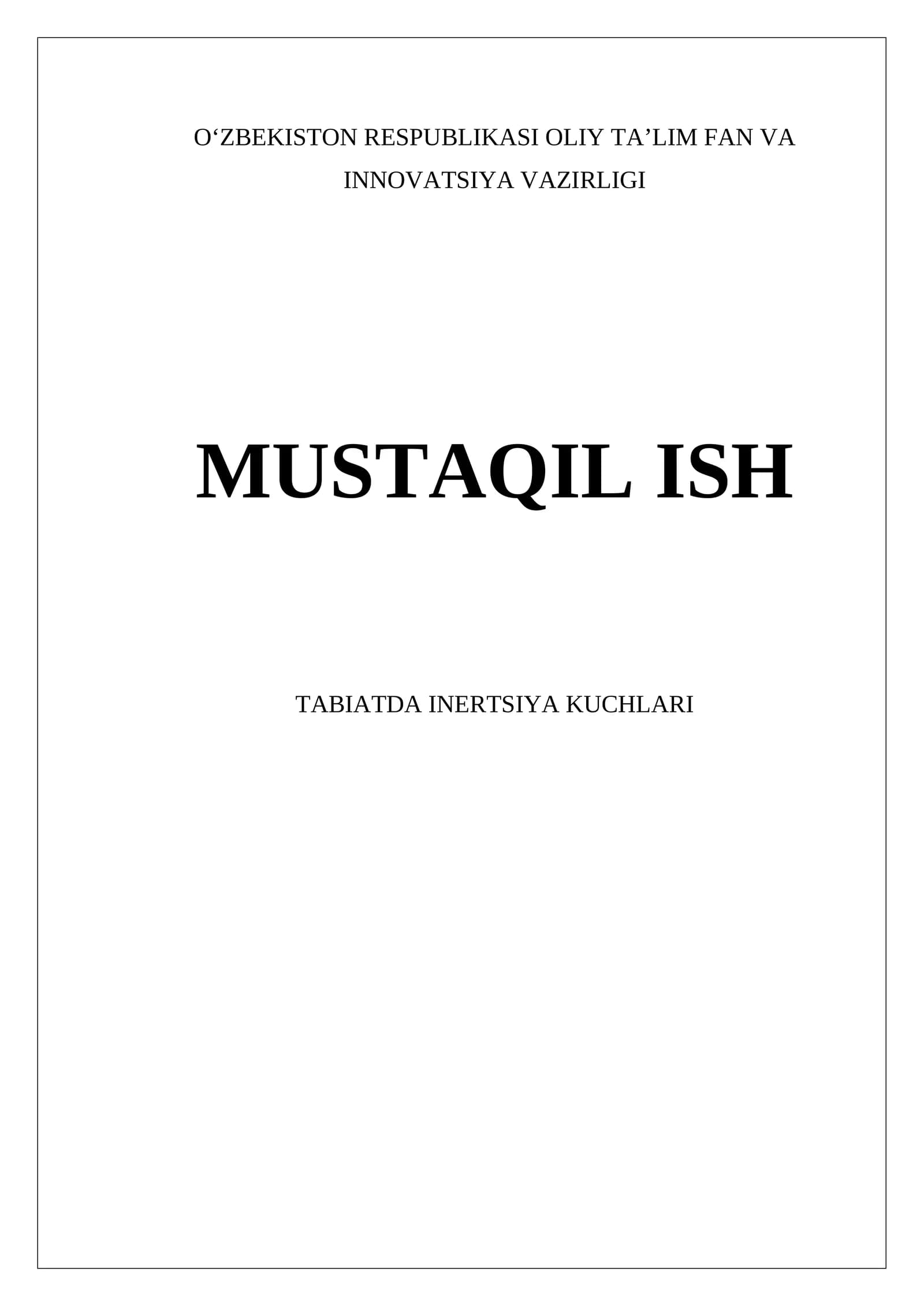 Inersiya kuchlari