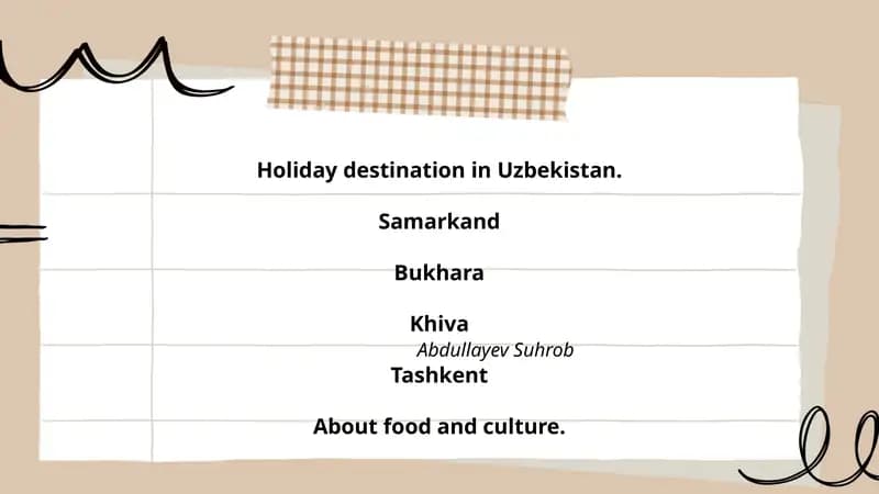 Holiday destination in Uzbekistan