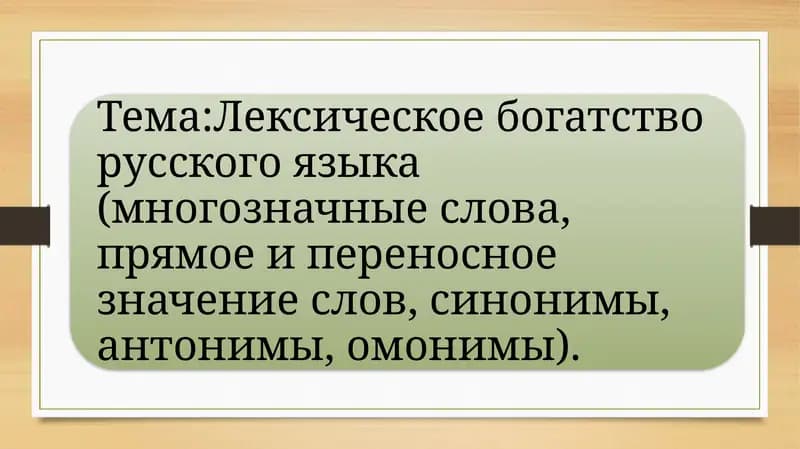 Однозначные слова