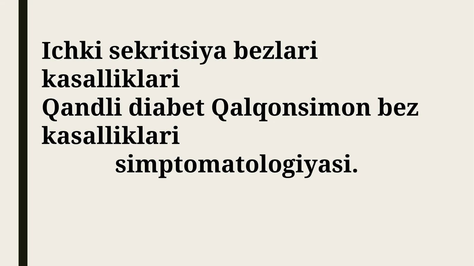 Qandli diabet va qalqonsimon bez kasalliklari: Umumiy ma'lumotlar