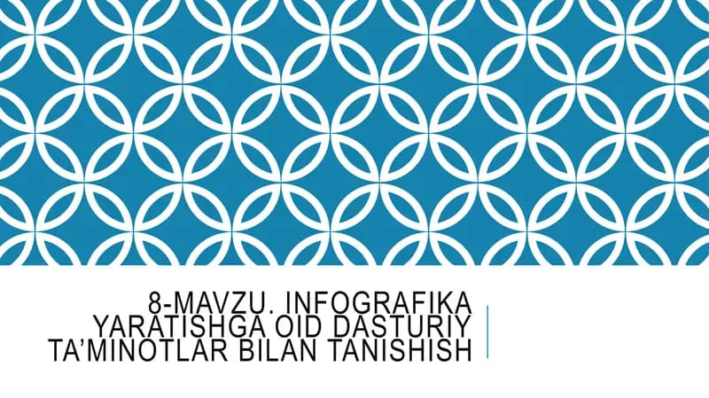 Infografika yaratishga oid dasturiy ta’minotlar