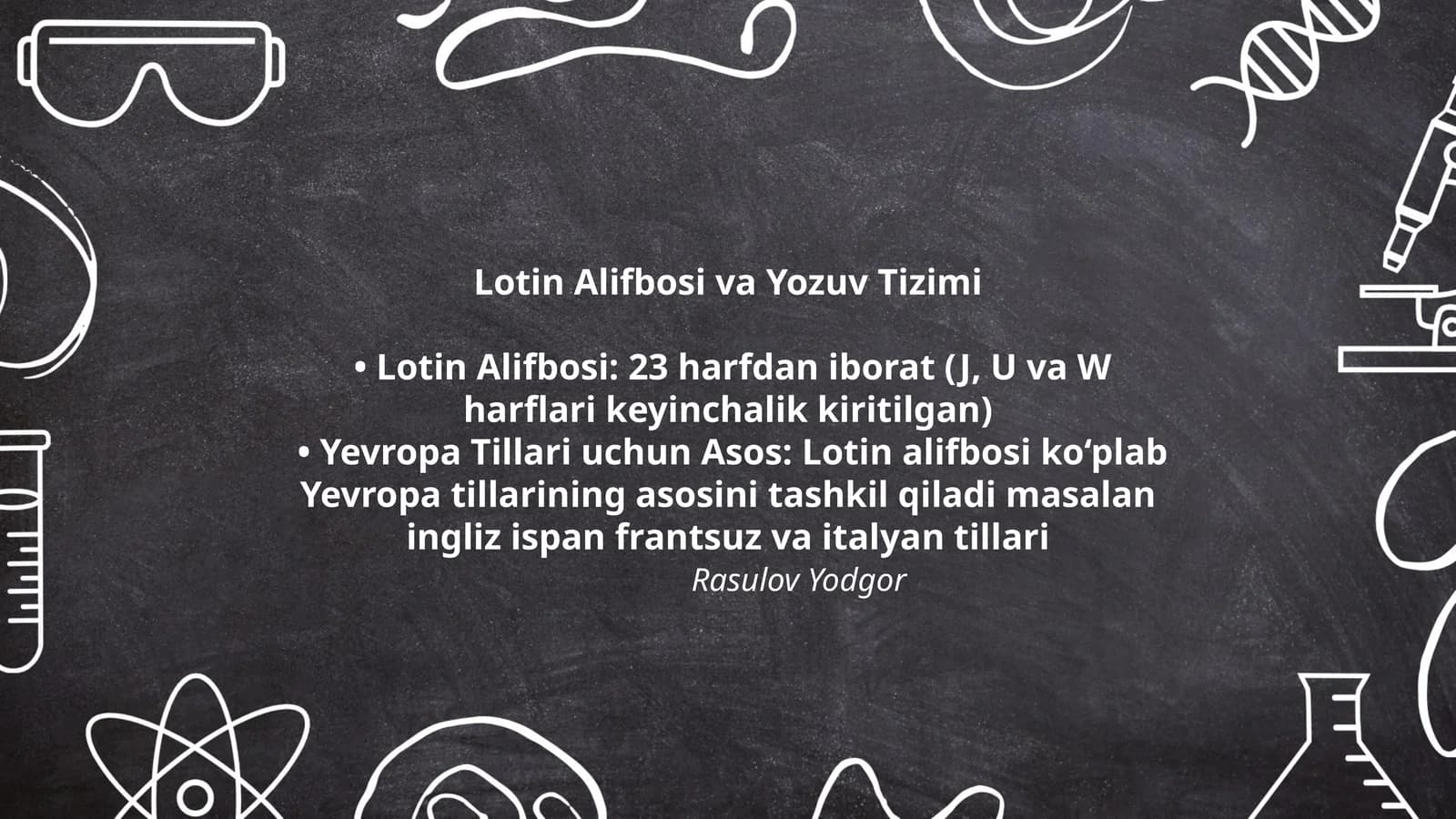 Lotin Alifbosi va Yozuv Tizimi