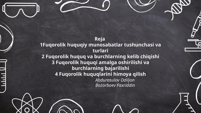 Fuqorolik huquqiy munosabatlar tushunchasi va turlari
