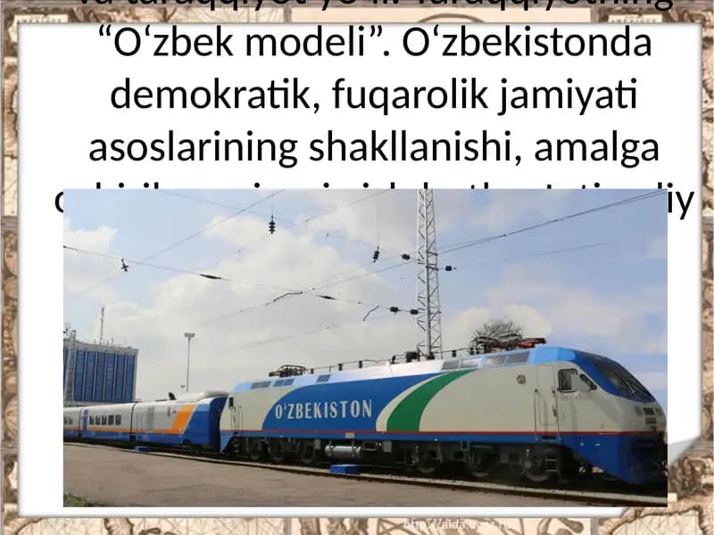 O‘zbekistonda Mustaqil Rivojlanishning Yo‘li