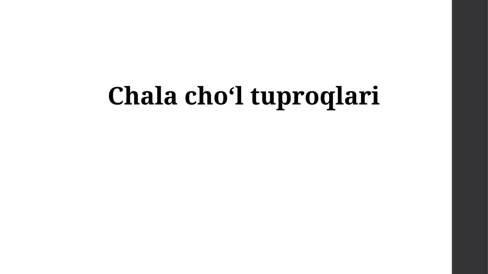 Chala cho‘l tuproqlari