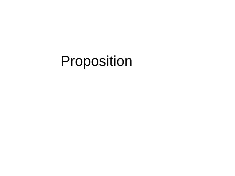 Proposition