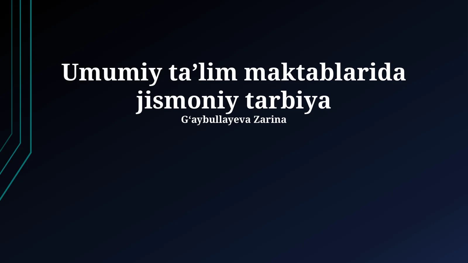 Umumiy taʼlim maktablarida jismoniy tarbiya