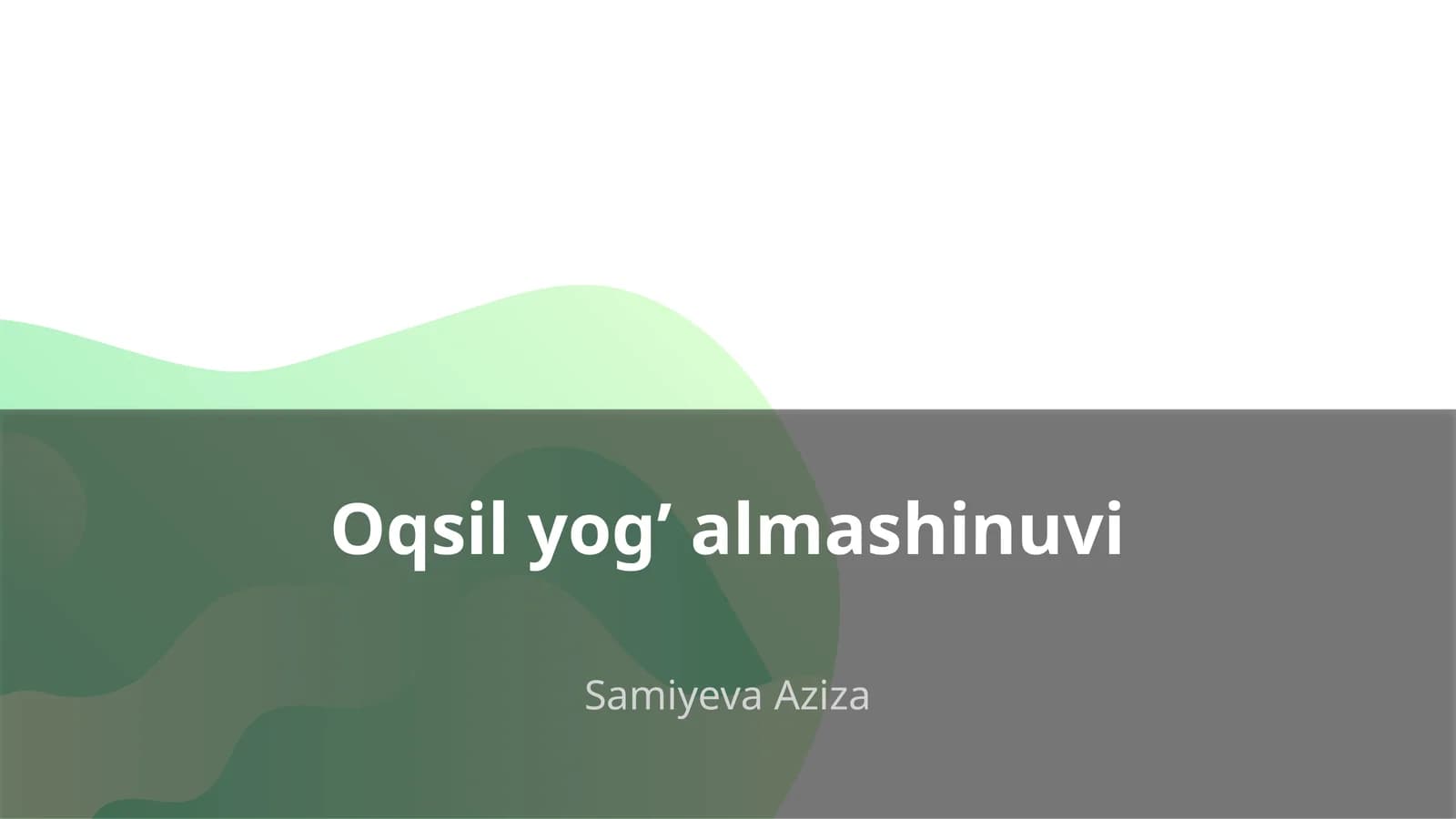 Oqsil yog’ almashinuvi