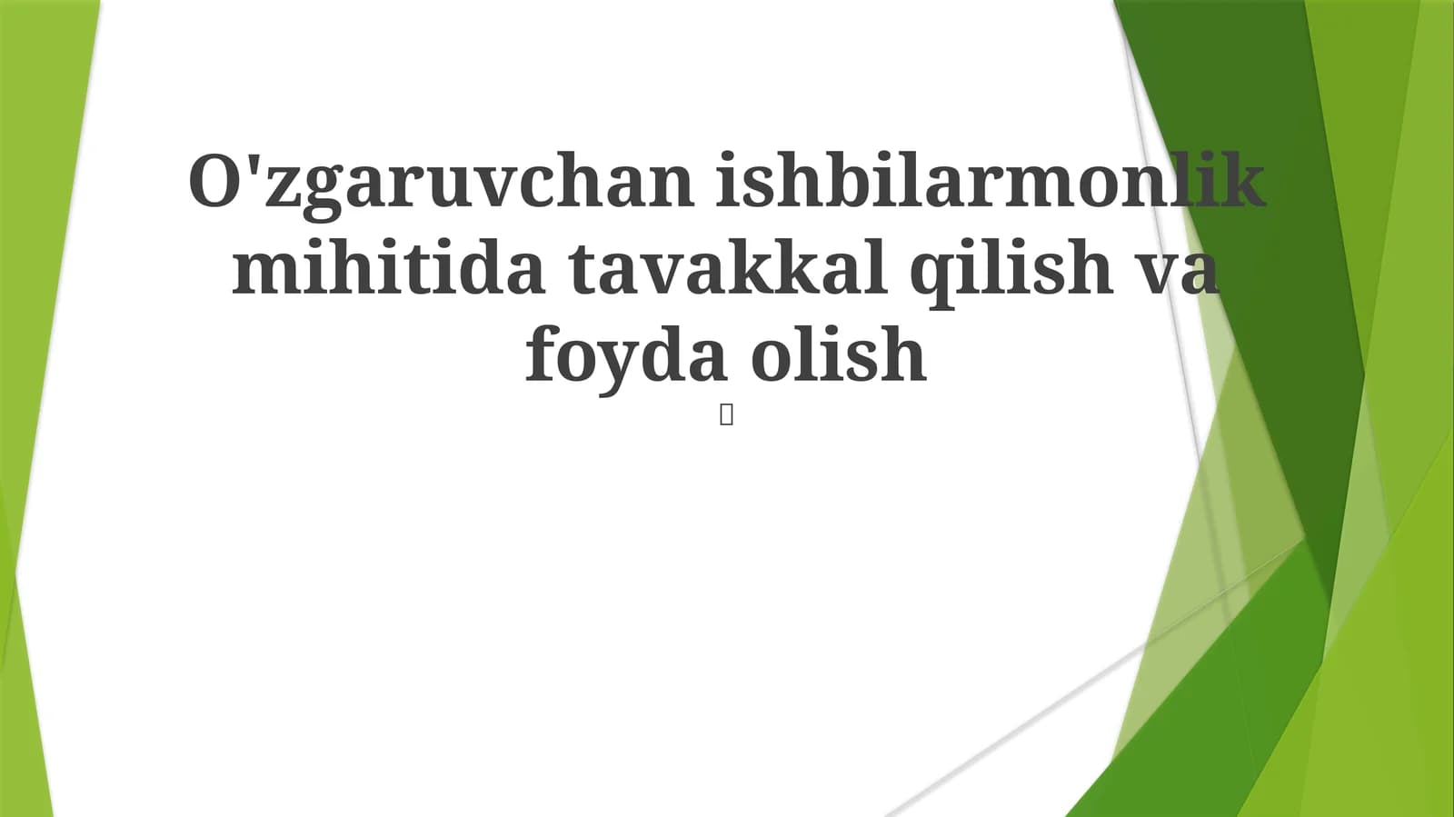 Strategik Xatarlarni Kamaytirish va Foydani Maksimalashtirish